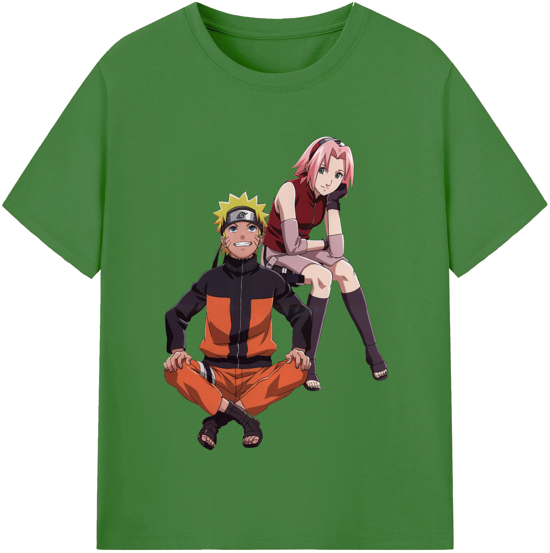（画像用） NARUTO -ナルト- うずまき ナルト Uzumaki Naruto レディースカジュアルプリントTシャツ（綿100％）